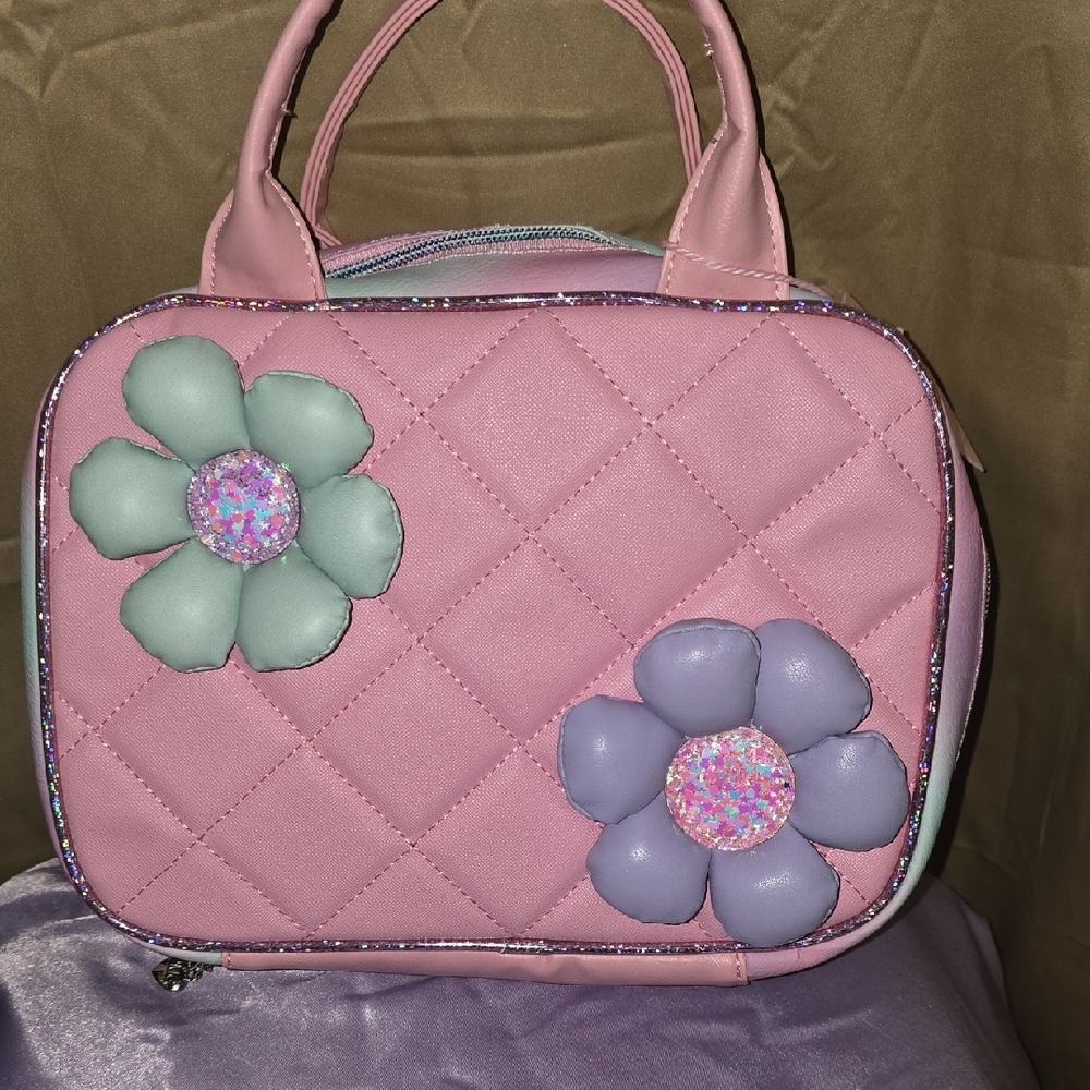 Pink Quilted Kids Flower Bag